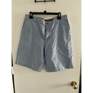 Izod Blue Mens Short Size 36 Flat Front, Beach, Vacation, Nautical
